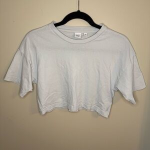 TNA ARITZIA Pale Blue Cropped Short Sleeve T-Shirt XS